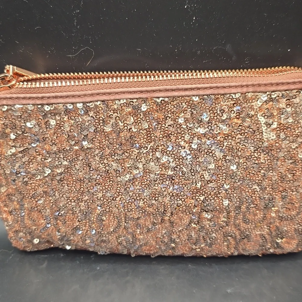 Charming Charlie‎  rose gold crossbody special occasion purse